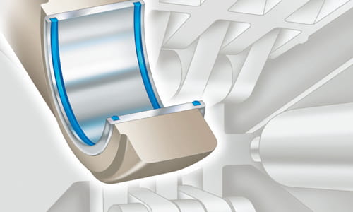 Close-up of an installed cover gasket as a cross-section from Freudenberg Sealing Technologies 